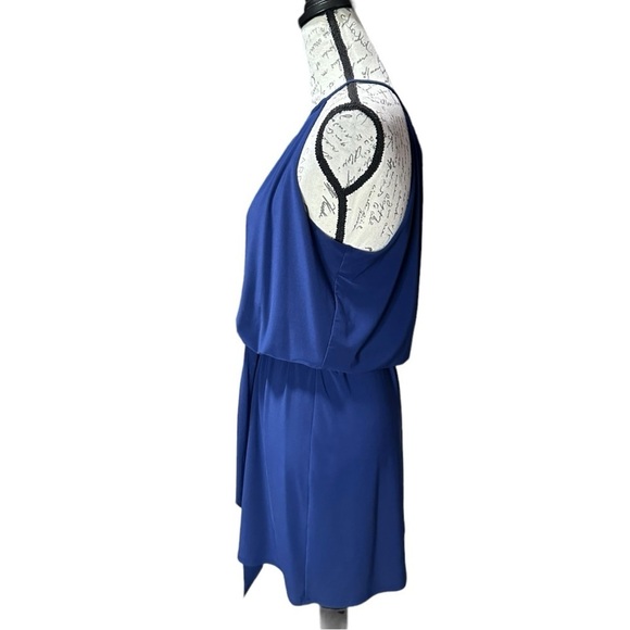 WHBM Blousy Navy Blue Dress Size Large - Picture 3 of 6